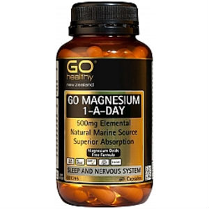 GO Magnesium 1-A-Day 500mg 60 Capsules