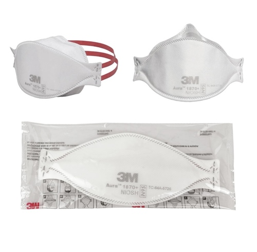 Face Mask 3M Aura 1870+ N95 Respirator (Single Mask - Wrapped)