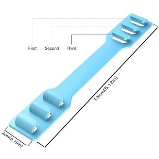 Face Mask Strap Extender (Ear Saver) with Hooks - Blue 13cm Long