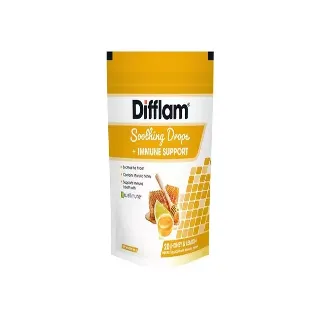 Difflam Soothing Throat Drops + Immune Support Honey & Lemon flavour 20 Drops