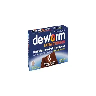 De-Worm Extra Strength 500mg Chocolate Flavoured - 6 chewable tablets